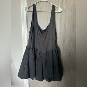 Bubble dress. Black mini dress plus size